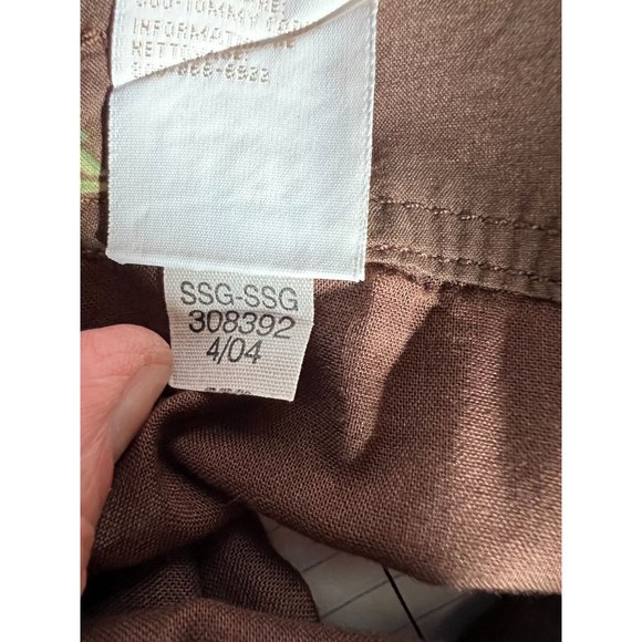 Tommy Hilfiger Y2K Brown Floral Wrap Skirt 6 Brown Floral Cotton - Picture 4 of 16